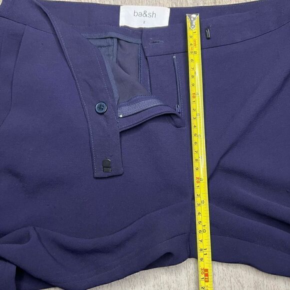 BA&SH, Steady Pressed Crease Straight Leg Trousers Mid-Rise Pant Nuit Women’s 8 - Picture 9 of 13